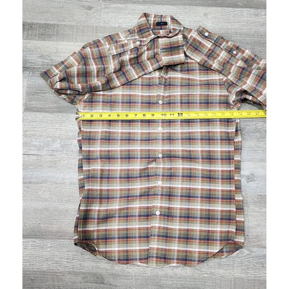 J. Crew Multicolor Men’s Oxford Slim Plaid Button Down Shirt Sizes Small